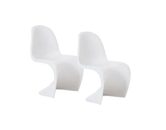 Set of 2 Panton Chairs (white), Vitra image