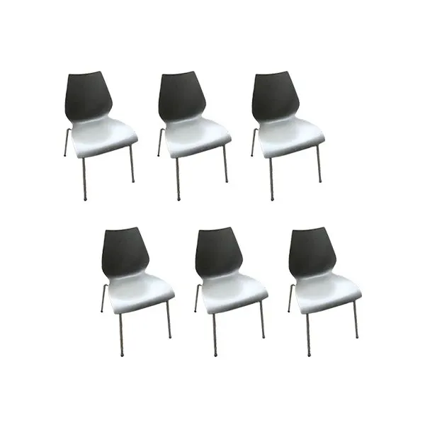 Set of 6 Maui chairs by Vico Magistretti (gray), Kartell image
