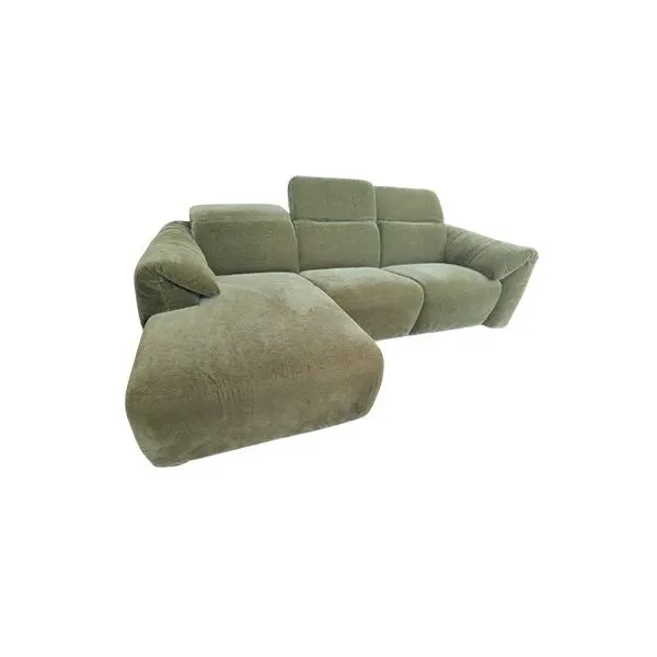 Glove sofa with peninsula in green fabric, Felis image