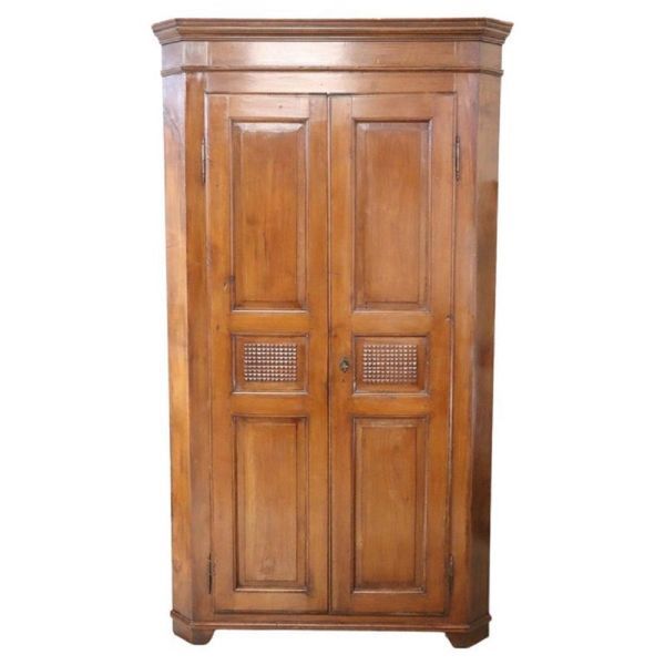 Antique corner unit in solid walnut wood (1920s), image