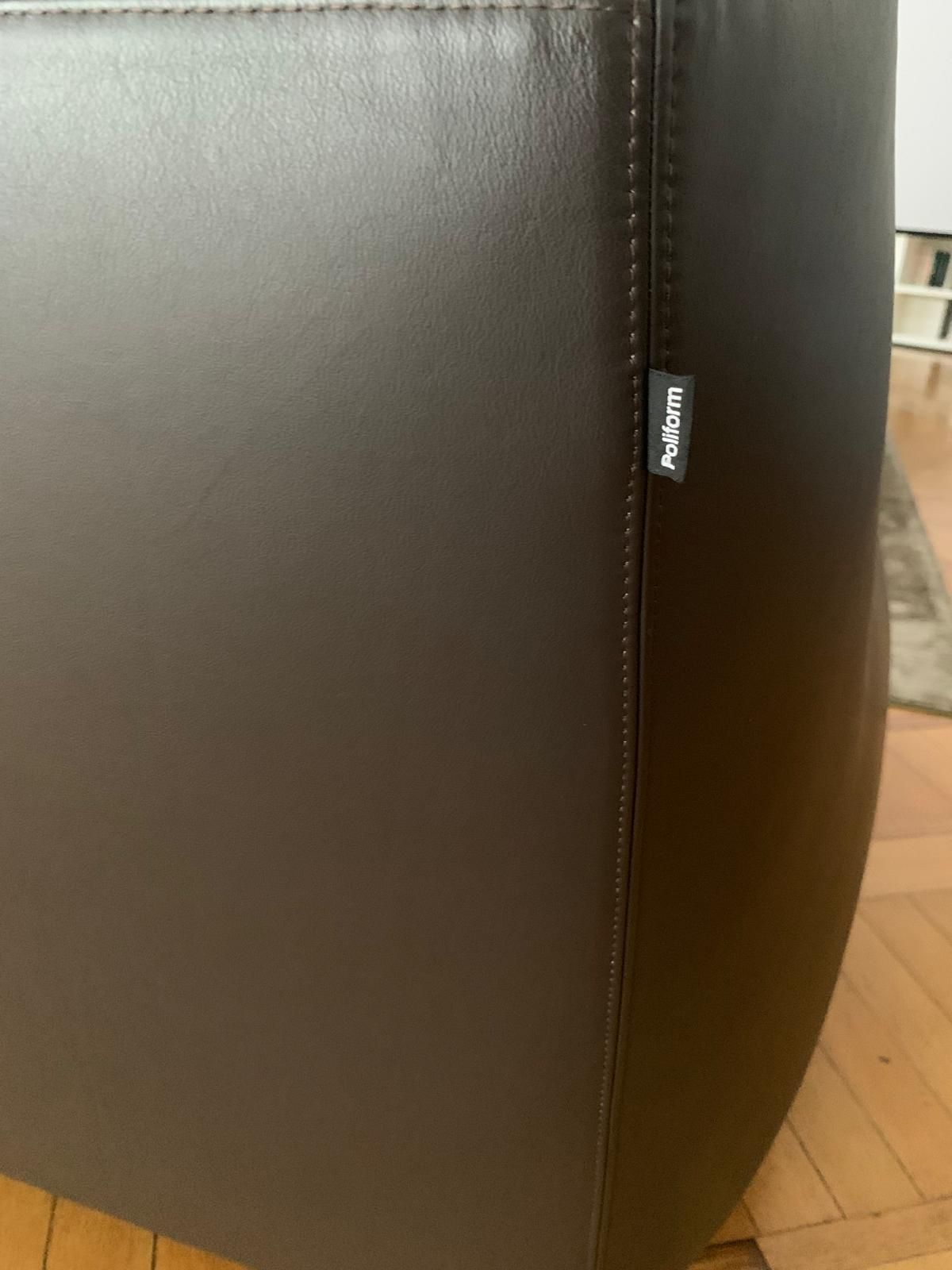 Poltrona Big Bug in pelle marrone di Paola Navone Brand