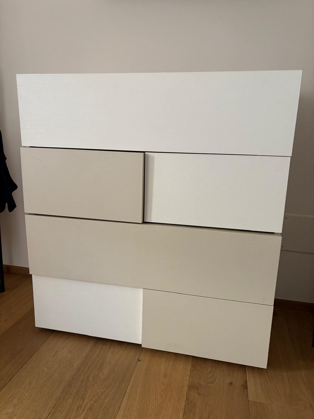 6 Drawer Dresser White/Beige – Bedroom Chest of Drawers Main