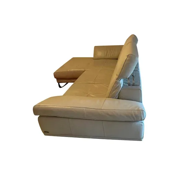 Divano 3 posti  in pelle primo fiore (beige), Natuzzi image