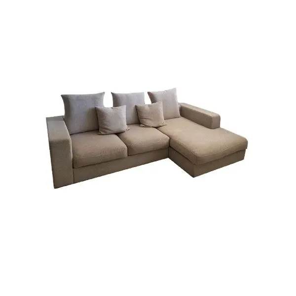 Cenova 5 seater sofa with peninsula fabric (grey), BoConcept image