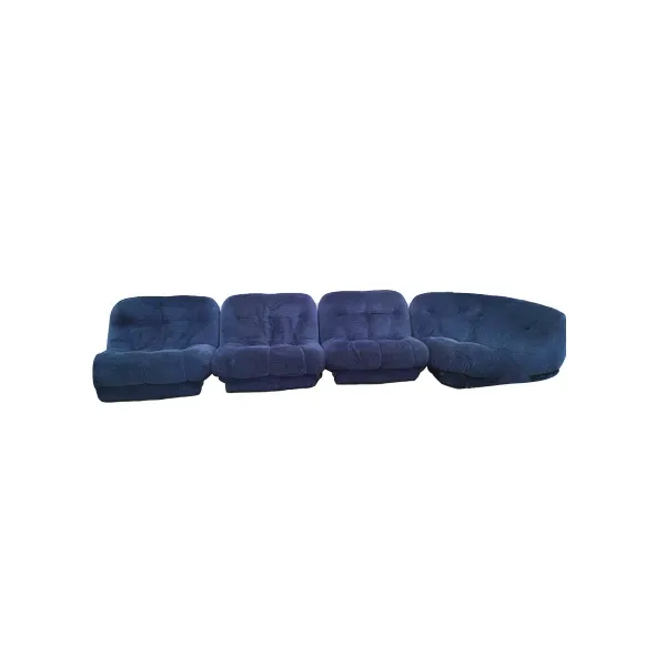 Divano modulare Nuvolone rivestito in velluto (blu) 4