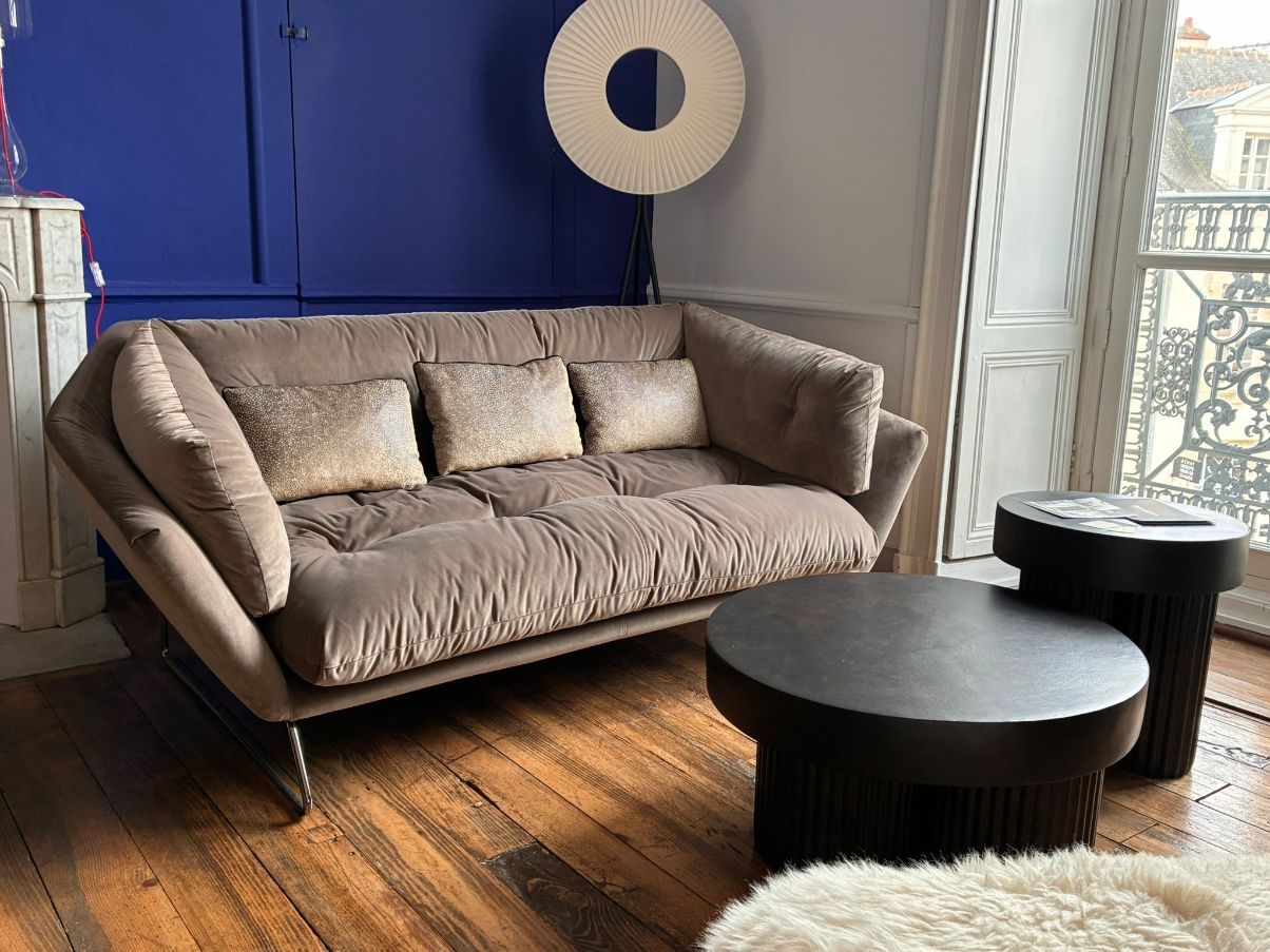 Sofa New York Suite Samt (beige), Saba