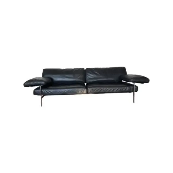 Diesis 3-seater sofa in vintage black leather, B&B Italia image