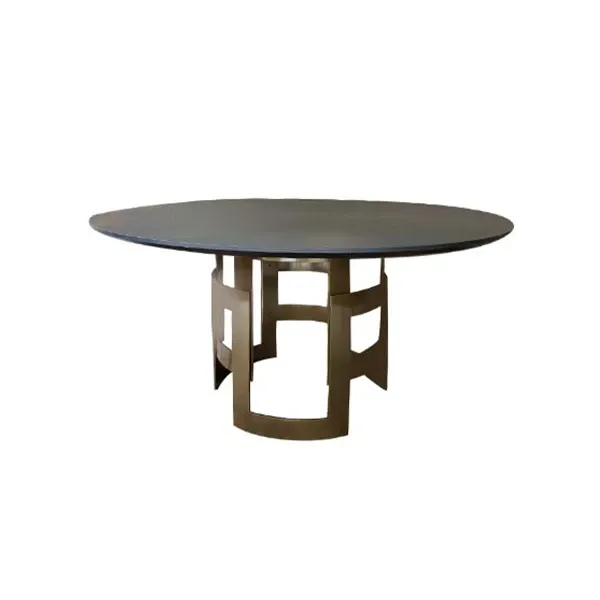 Imperial round table in marble and brass, Bontempi image