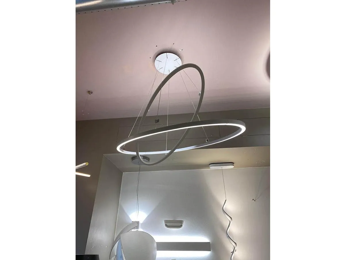 Lampada a sospensione Ellisse Double bianco (LED), Nemo 