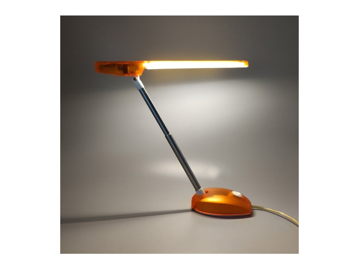 Lampada da tavolo vintage Microlight arancione (anni'90), Artemide