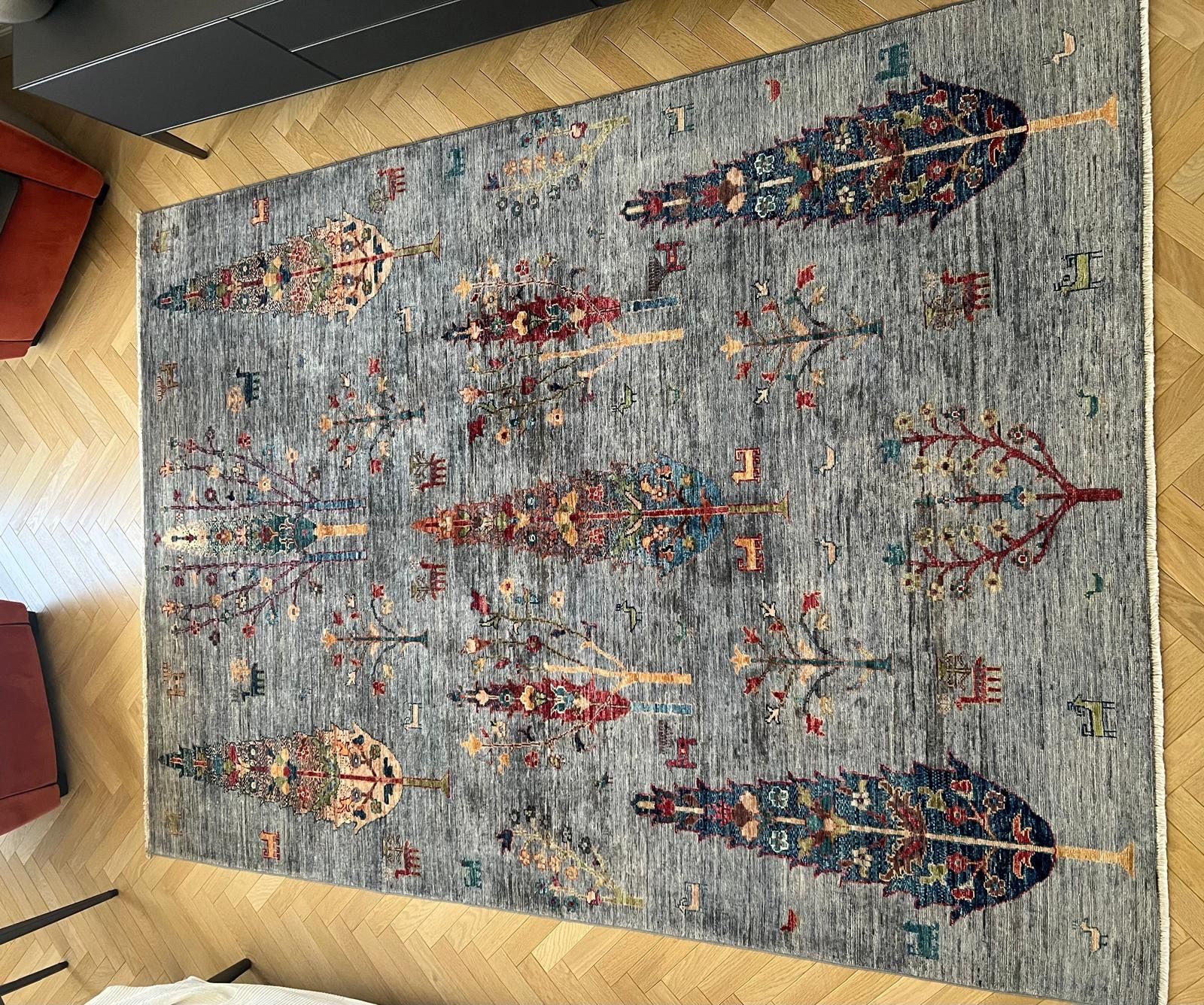 Ziegler Persian Wool Rug (Gray/Blue) Side