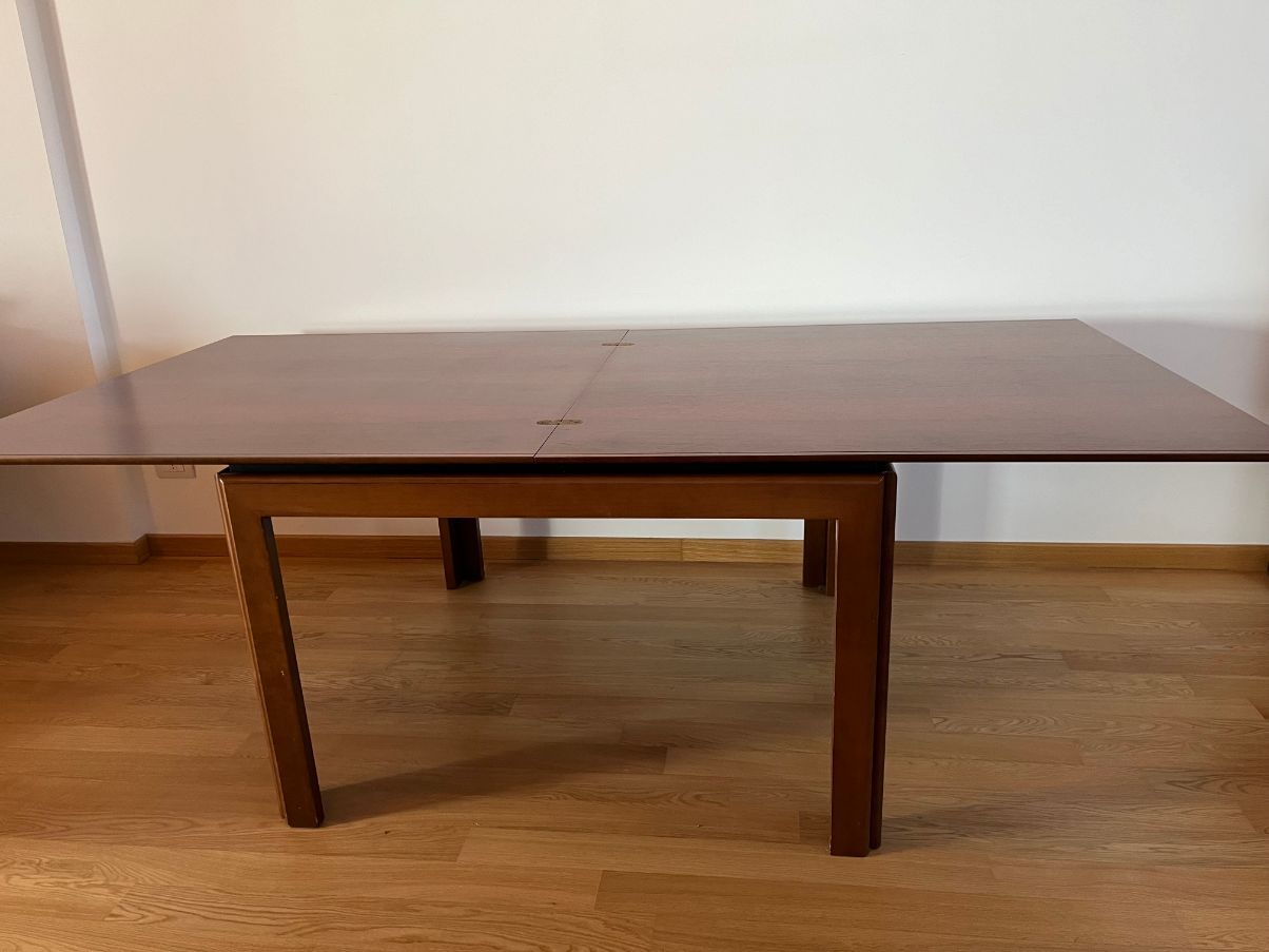 Extendable table in cherry wood, Acerbis  Front