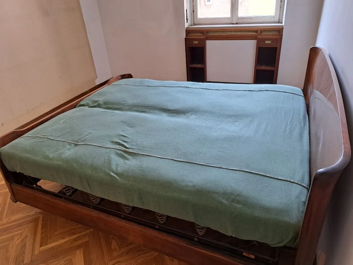 Letto vintage in legno di noce (anni '50),  6