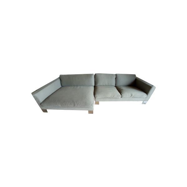 Modular sofa in gray fabric, Minotti image
