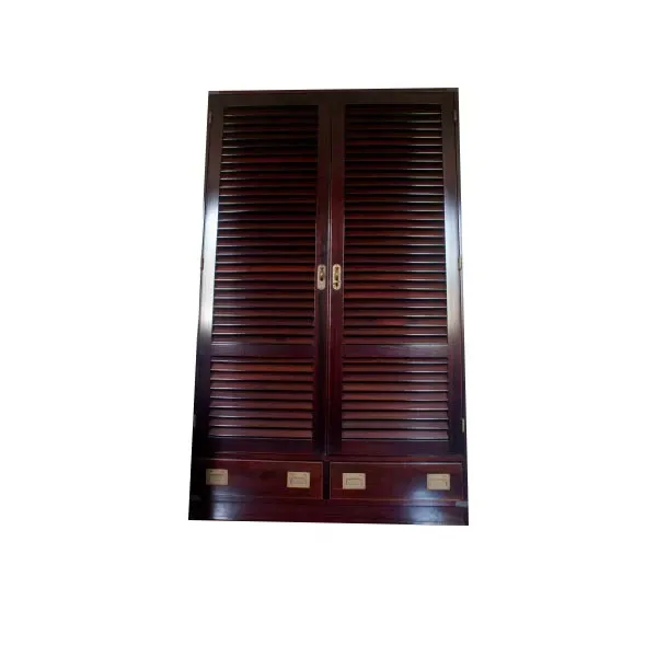 Vintage Mahogany Wood Wardrobe (1970s) image