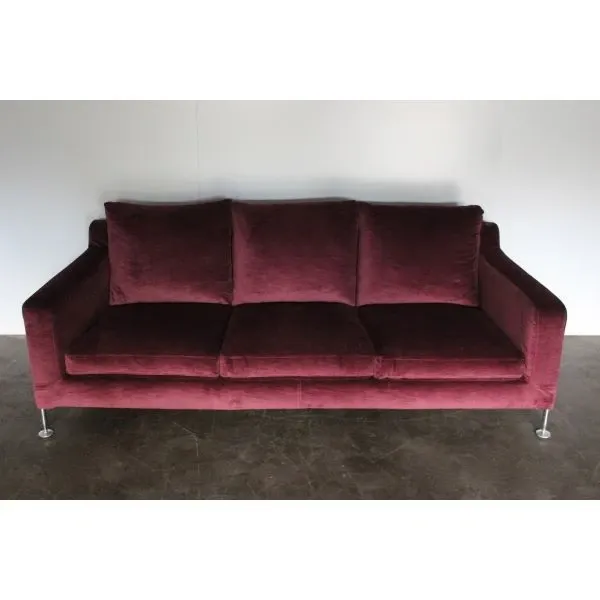 HARRY 3-seater sofa in purple Maxalto velvet Antonio Citterio, B&B ITALIA  image