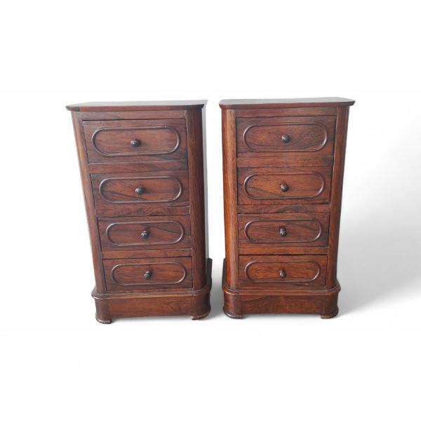 Coppia di comodini in legno vintage, image