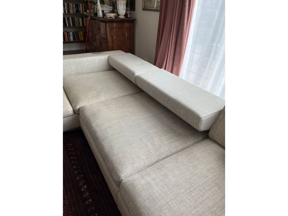 Divano con chaise longue in tessuto, Molteni&C Details