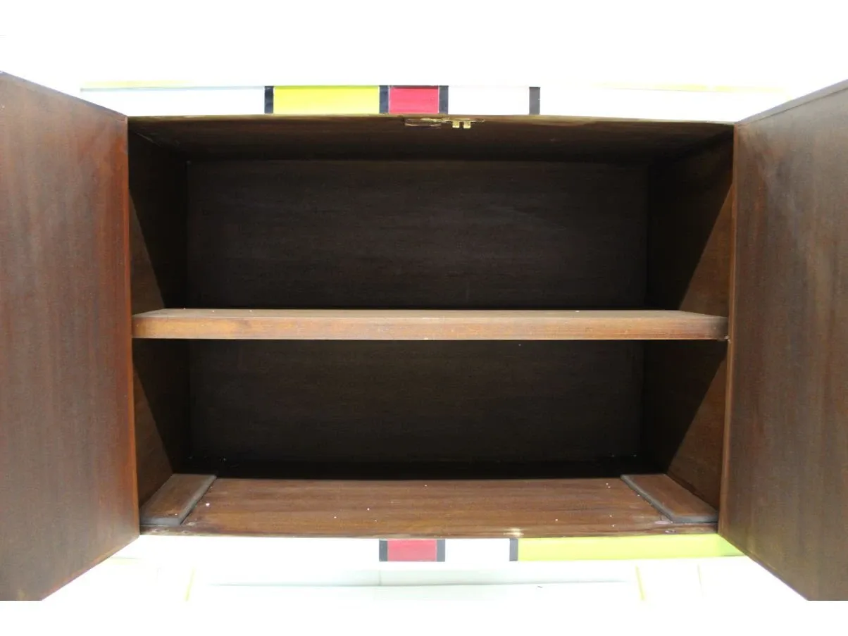 Madia vintage in vetro e ottone (anni'70) 7