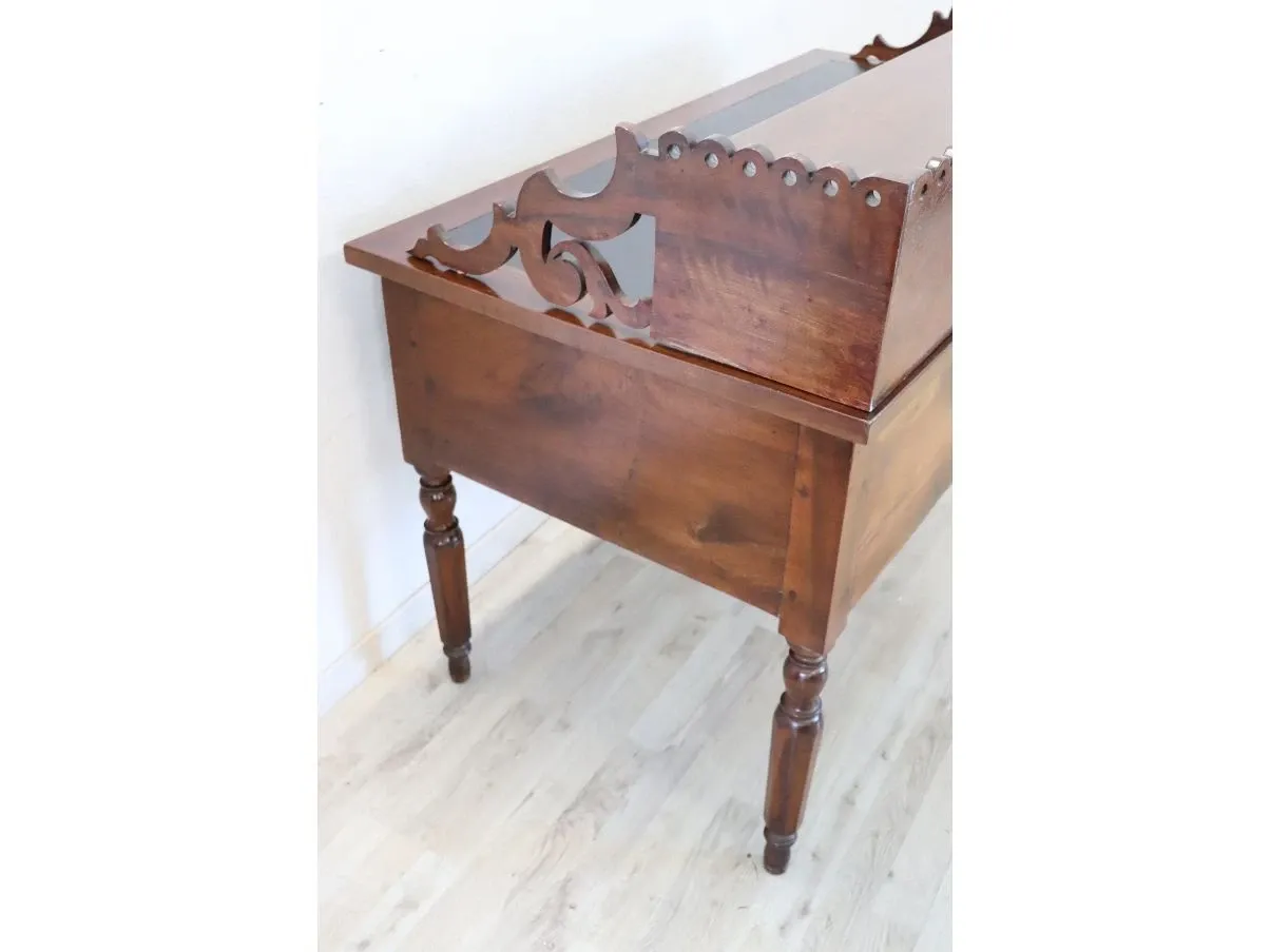 Scrivania vintage in legno di noce ('800),  6