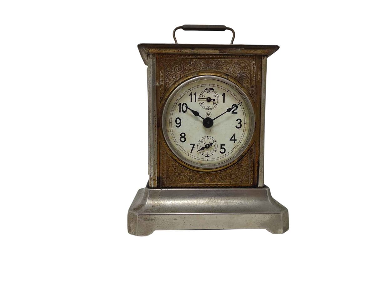 Table clock with music box and alarm clock (1930s)