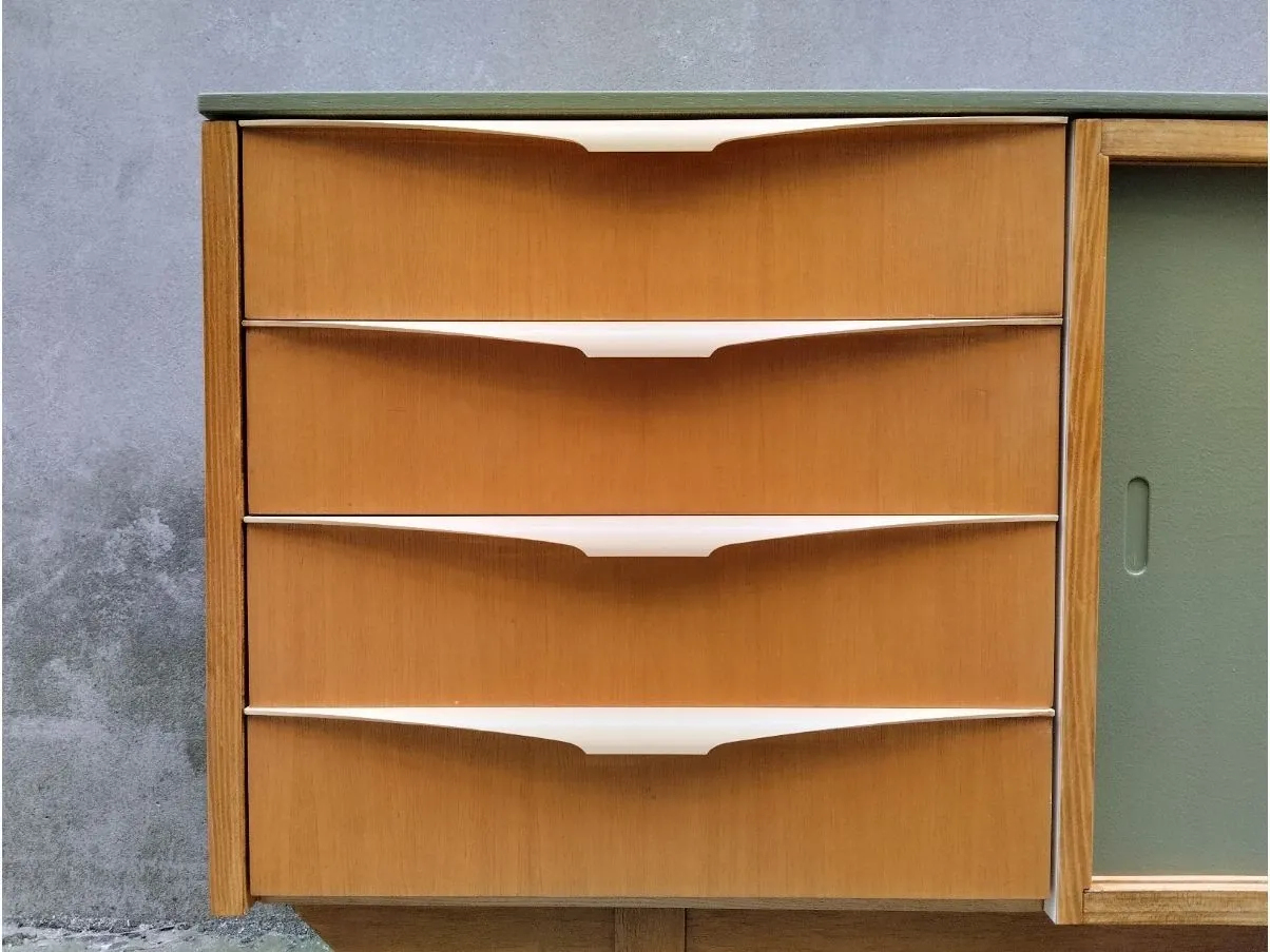 Credenza con 4 cassetti vintage (anni'70) 4