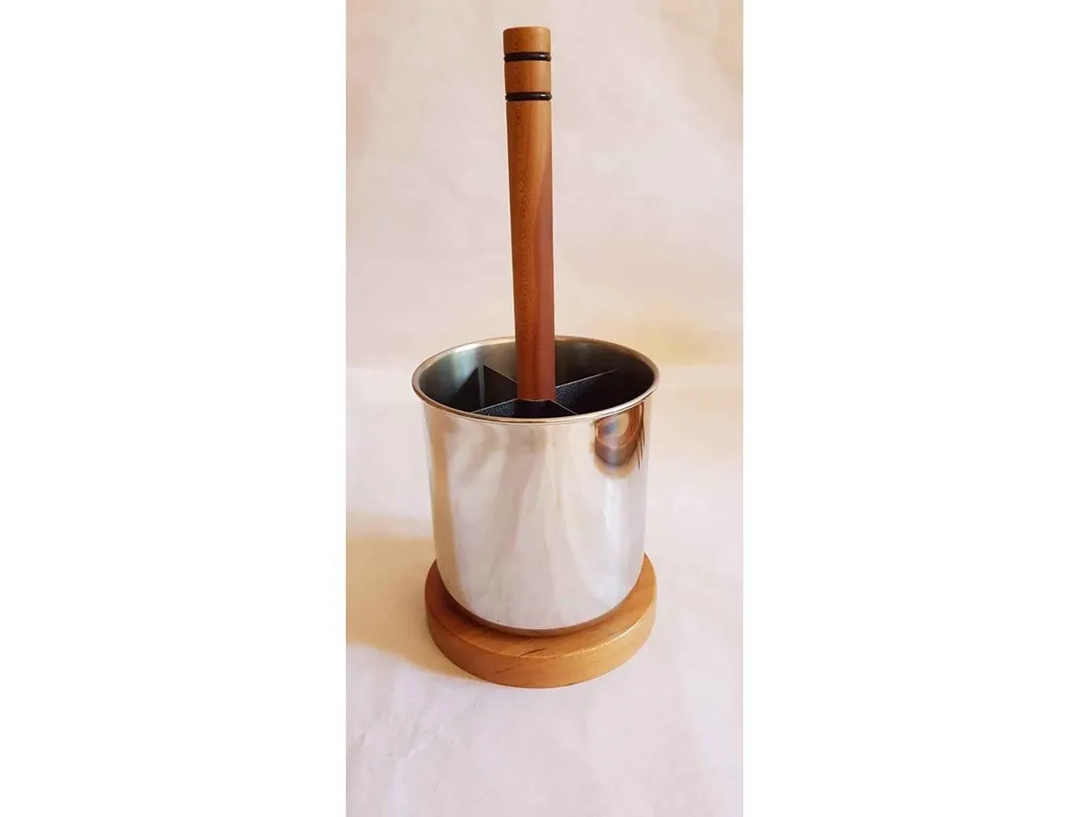Twergi spaghetti set in wood and steel, Alessi 5