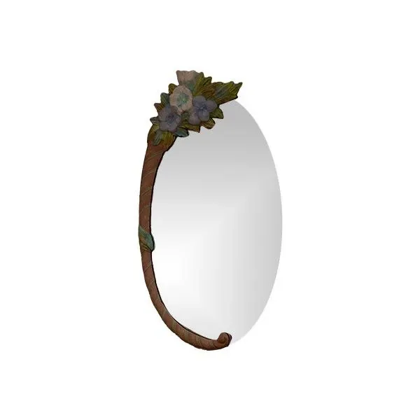 Oval mirror with decorated flower inserts, Florenz image