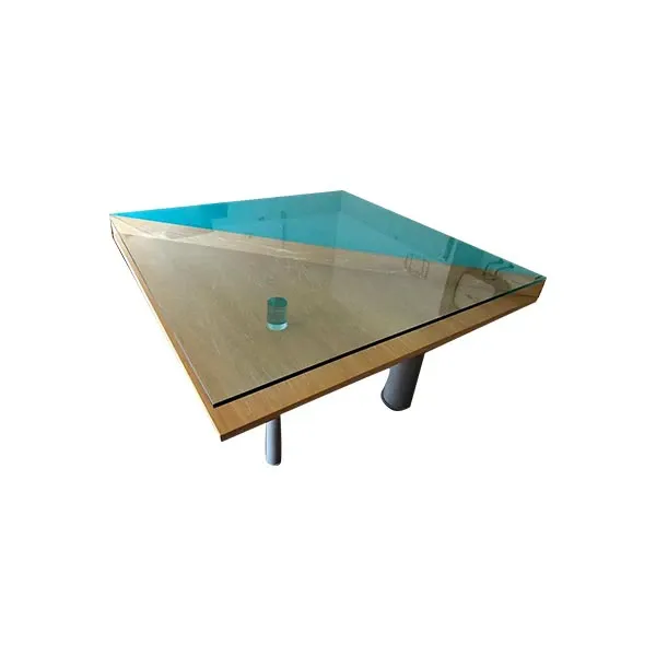 Wooden table with glass top, FontanaArte image