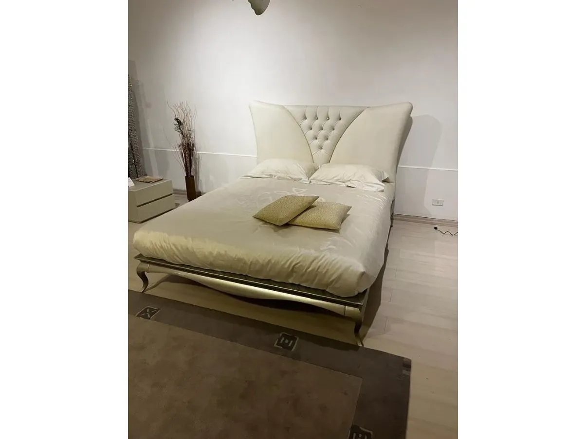 Double bed in leather and Swarovski, Antica Ebanisteria 8