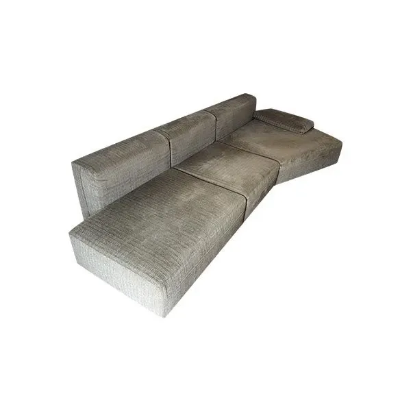 Freestyle 3 seater sofa with chaise longue in fabric 