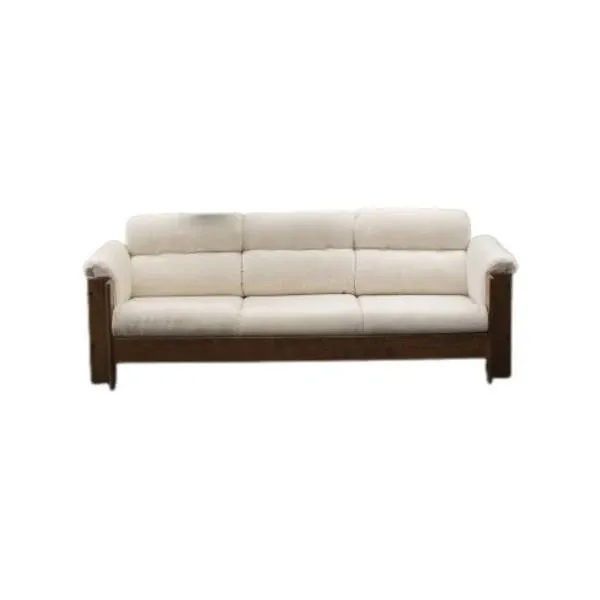 Vintage sofa in white fabric (1960s), image