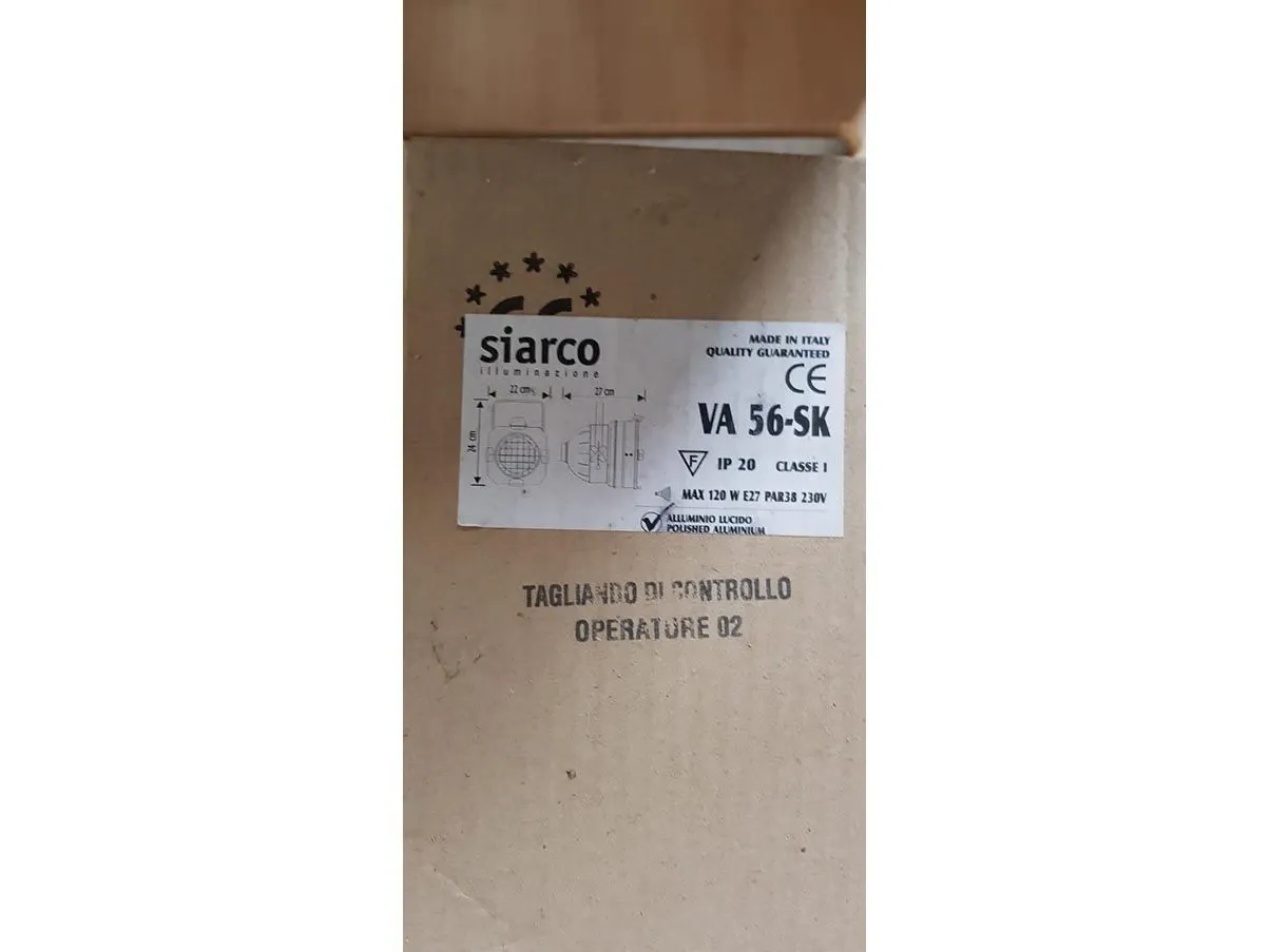 Faretto 56SH orientabile in alluminio (argento), Siarco 1