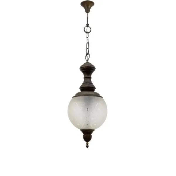 Vintage pendant lamp in blown glass, image