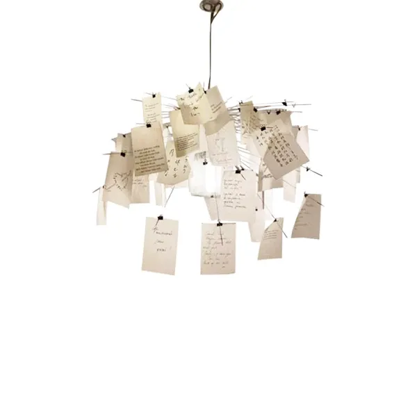 Lampada a sospensione Zettel'z 6 con foglietti, Ingo Maurer 1