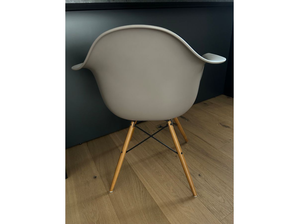 Eames DAW Armchair Orange and Dove Grey by Eames Side