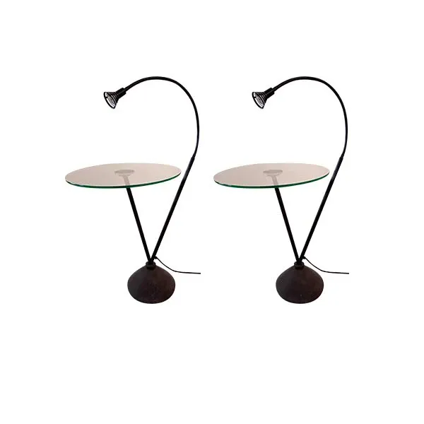 Set of 2 Babà coffee tables in cast iron and glass top, Porada image