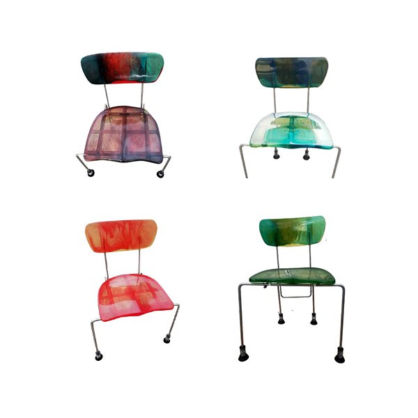 Set of 4 Broadway chairs by Gaetano Pesce (multicolored), Bernini image