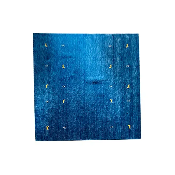 Gabbeh Loom Two Lines wool carpet (blue) 1