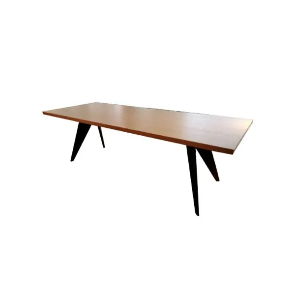 Tavolo EM Table in legno e acciaio di Jean Prouvé, Vitra image