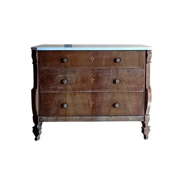 Louis Philippe vintage chest of drawers in walnut (&#39;800), image