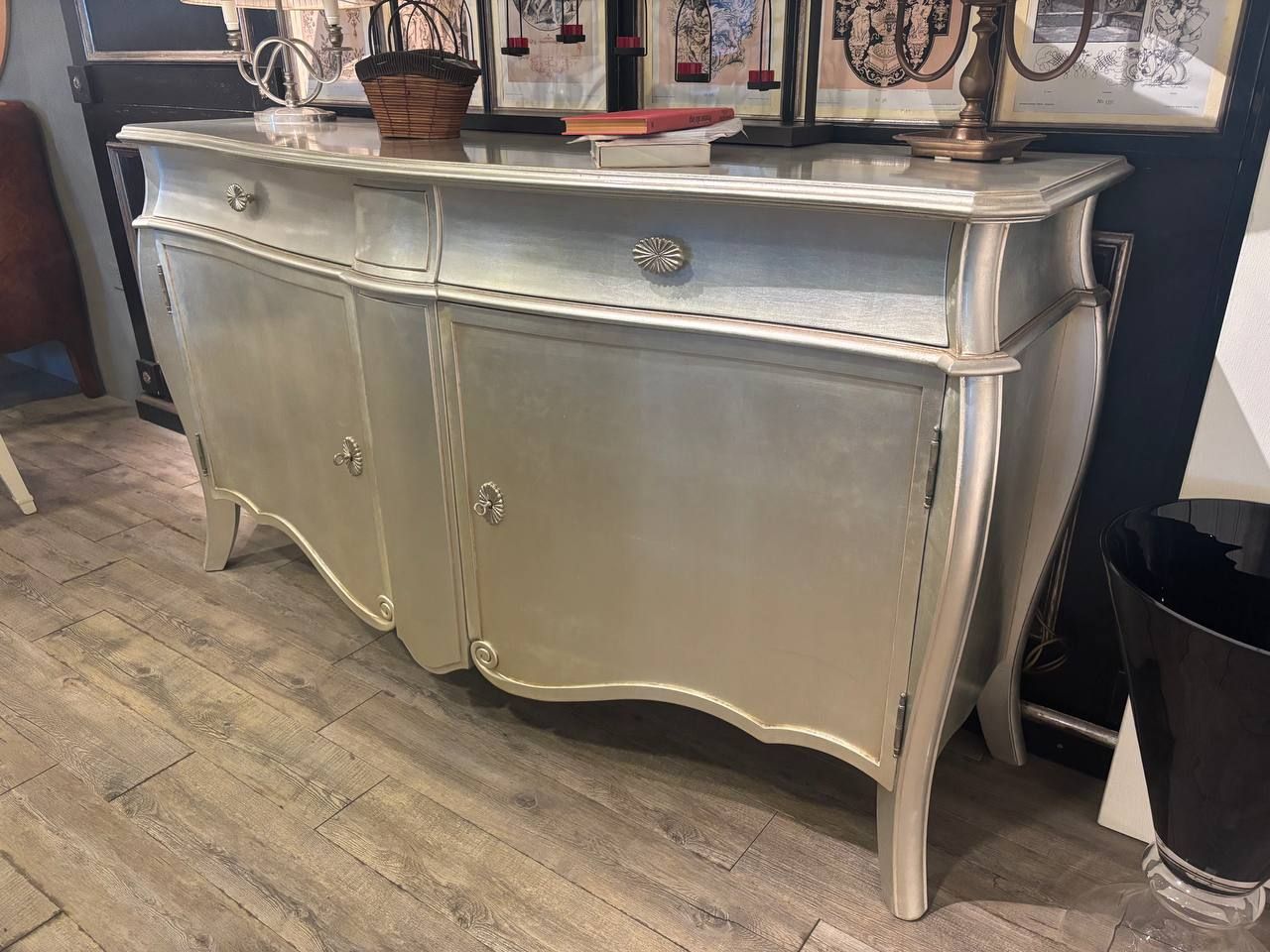 Houten dressoir zilverkleurig Brand