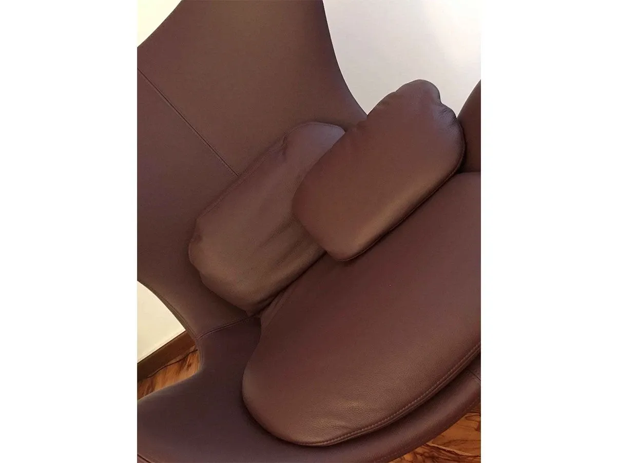 Lazy Sessel aus Metall und Leder (lila) 4
