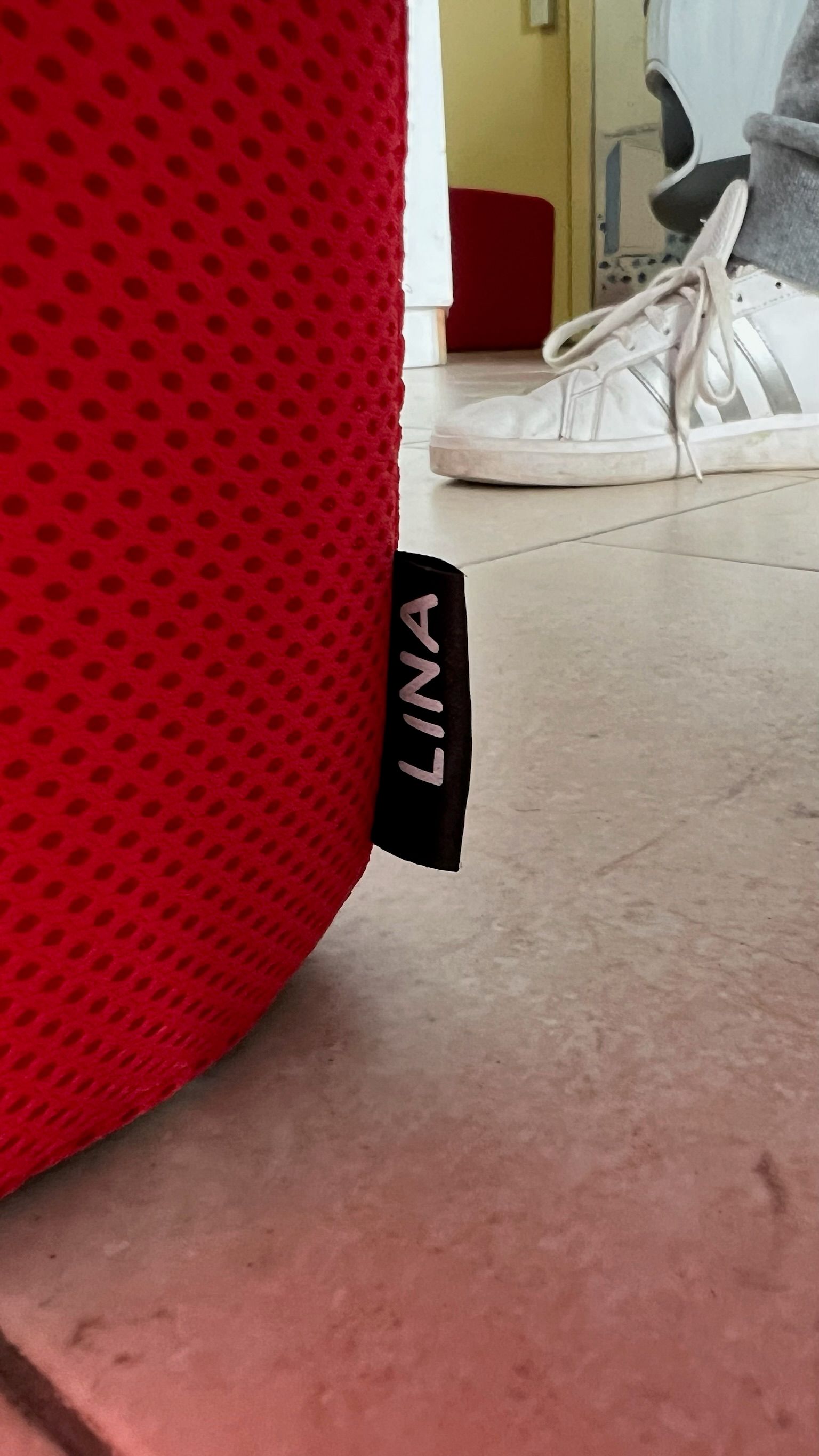 Set of 2 red Moon modular armchairs, Lina Design Brand