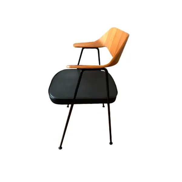 675 chair by Robin Day in wood and leather (black), Case image