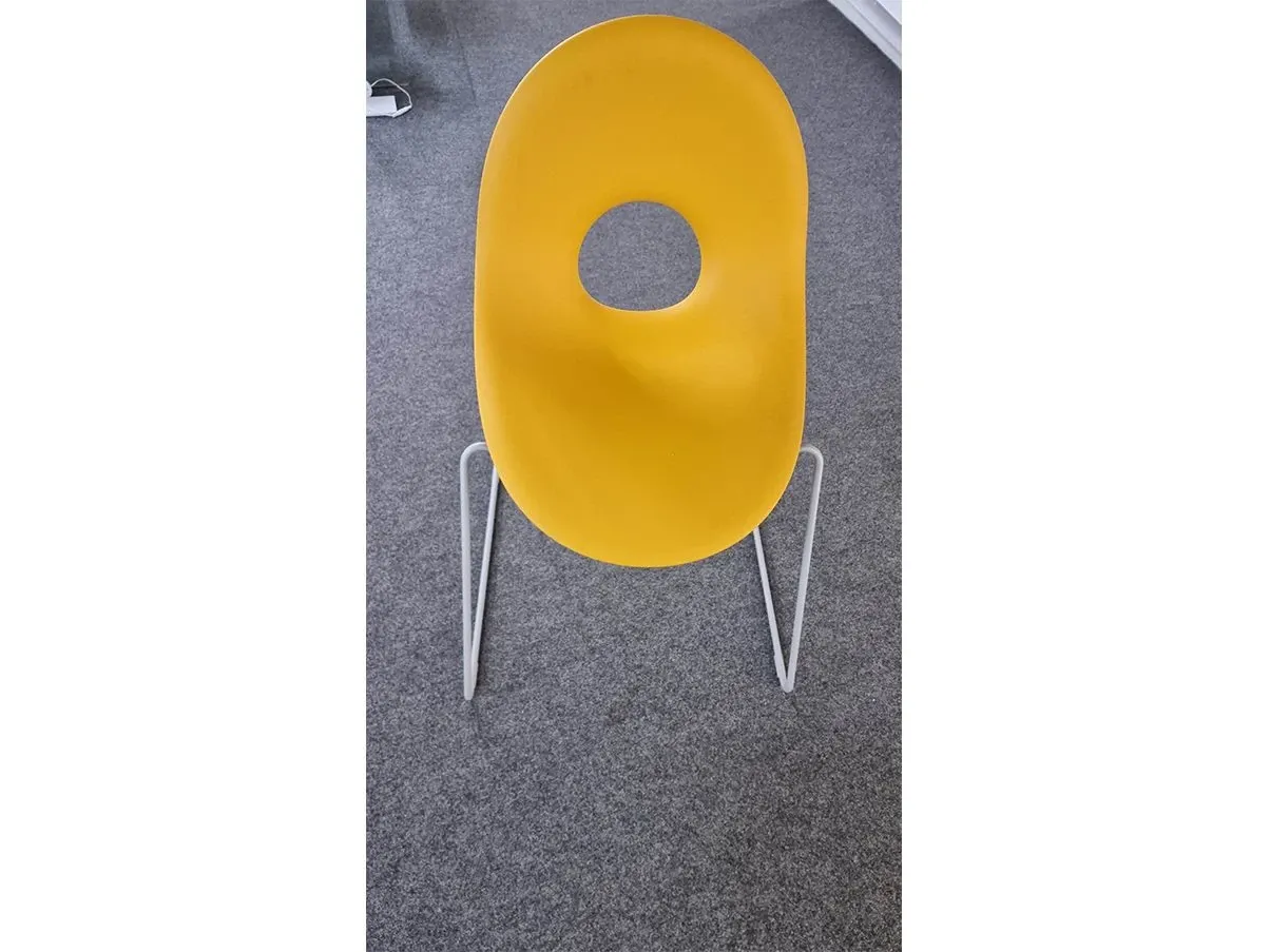 Candy chair with metal legs (yellow), Lyxo 