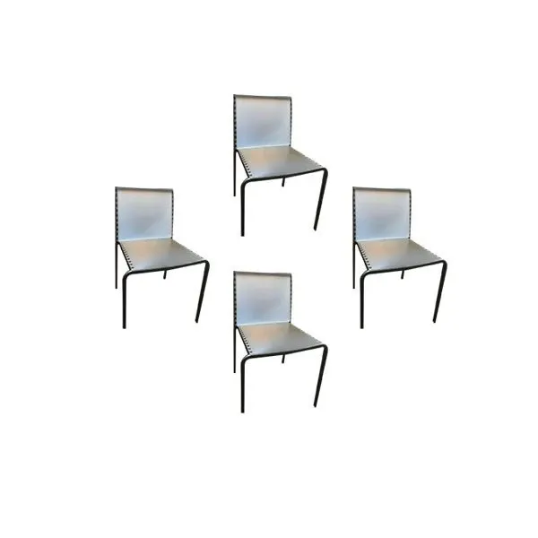 Set of 4 Zip stackable chairs in polypropylene (grey), Desalto image