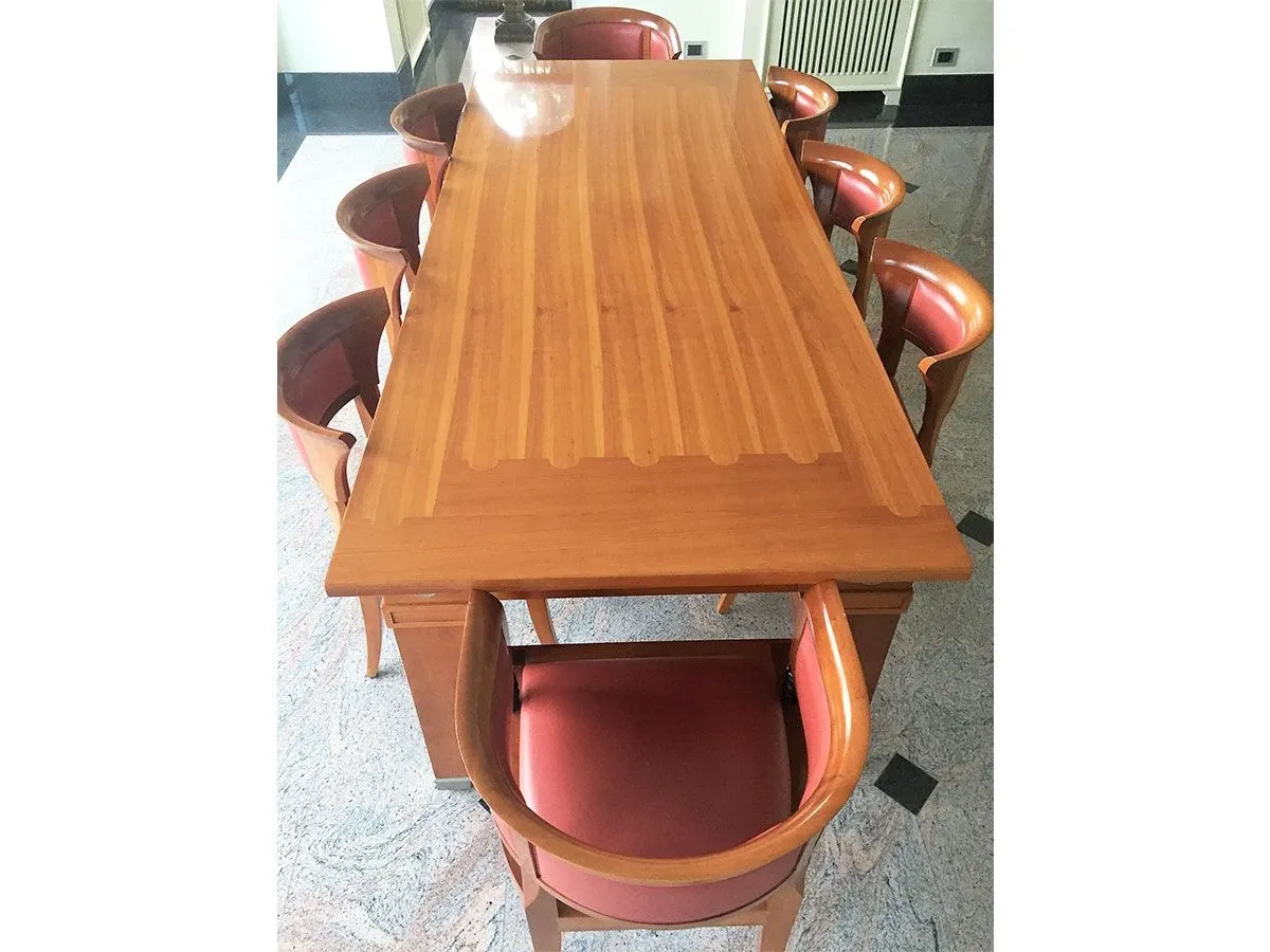 Mensa Magna (wooden table and chairs) by Leon Krier 11