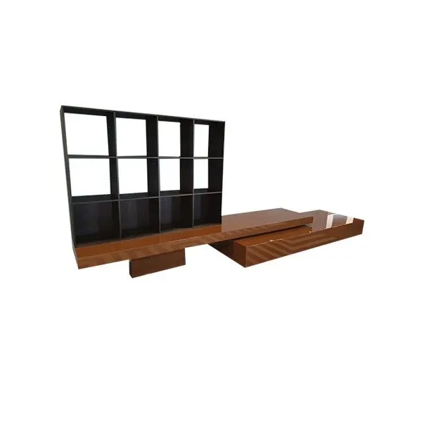Sistema a parete Modern con contenitori (marrone), Porro 1