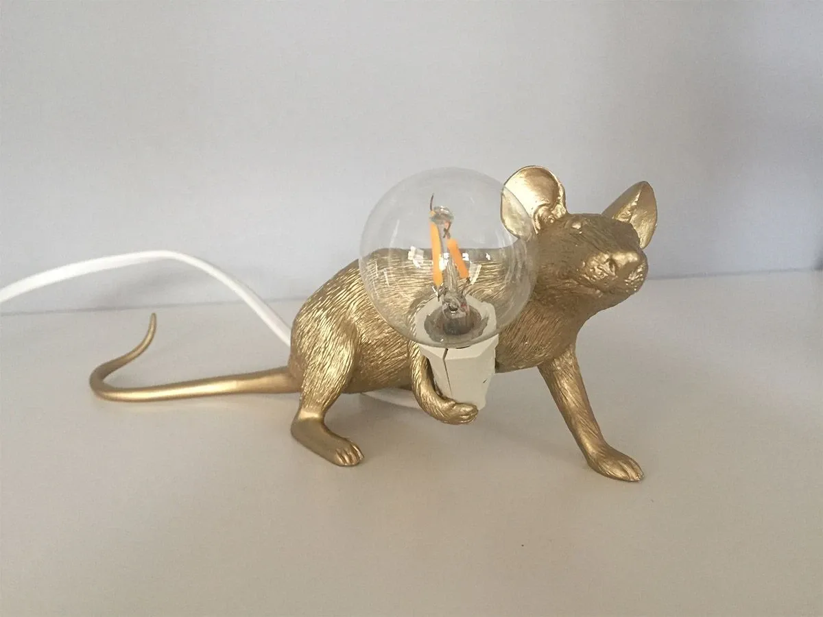 Mouse Lamp Gold (cavo bianco) 8